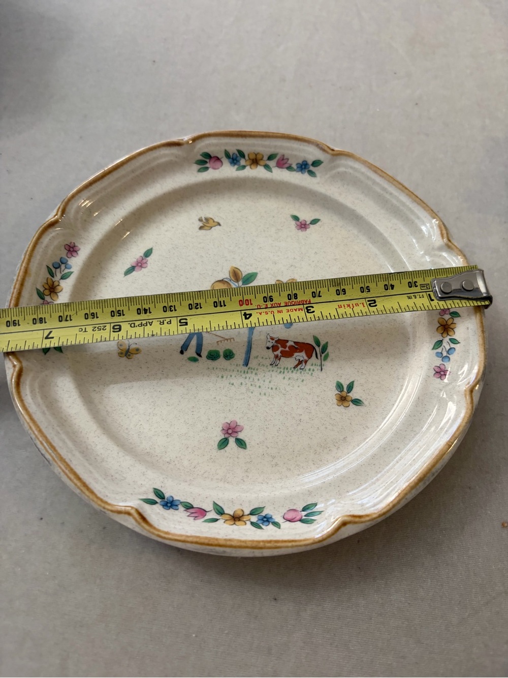 International Stoneware Cream Mug and Small Plate Set with Floral Accents - Picture 11 of 13